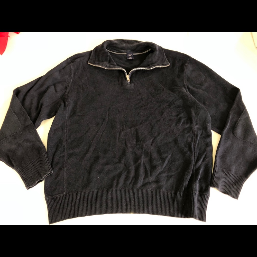 Gap navy blue 1/4 zip collar sweater pullover l